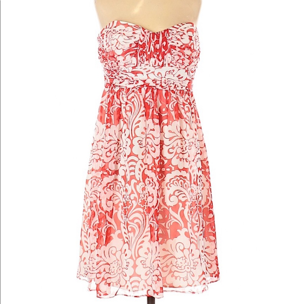 {Shoshana} Strapless 100% Silk Dress